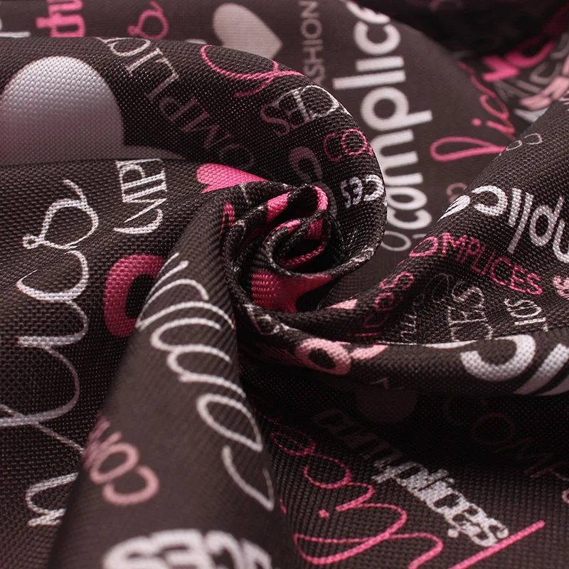 
custom pattern printing 600d polyester oxford fabric for bag series 