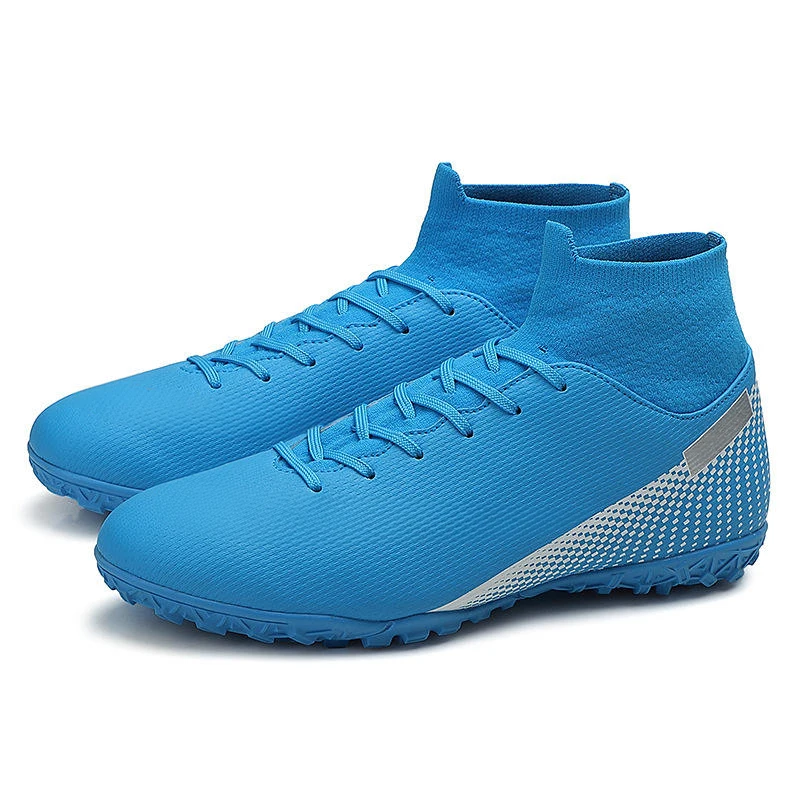 Custom High Top Soccer Shoes Training Football Sporting Goods Used Sport Sneakers Futbol Original Men PVC A3 Rubber Mesh