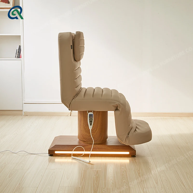 Qunpeng 2024 New Wood Base Massage Table Beauty Bed With Led Light Facial Treatment Lash Bed Salon Furniture