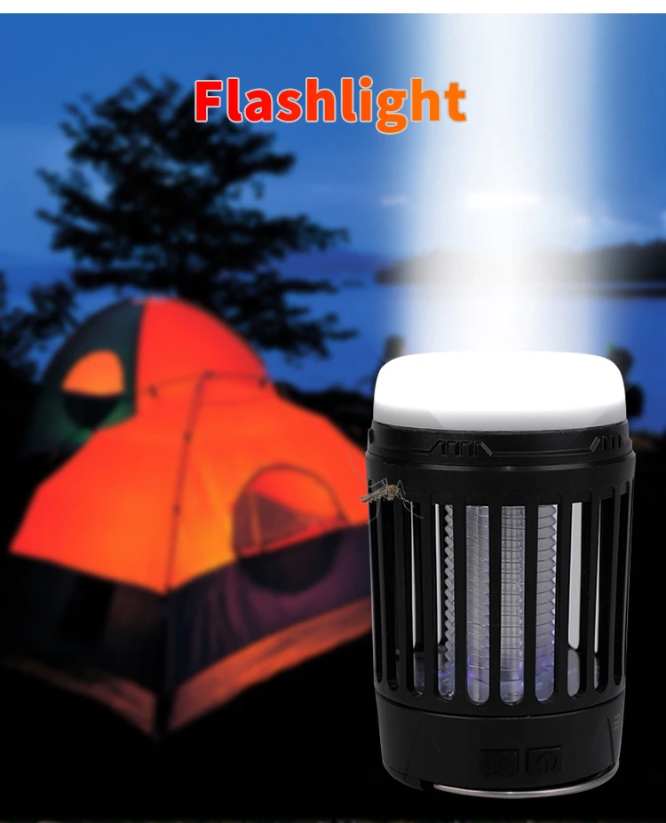 USB Solar LED Mosquito Killer Zappers Tabletop Hanging Insect Trap Electric Camping Mosquito Lamp