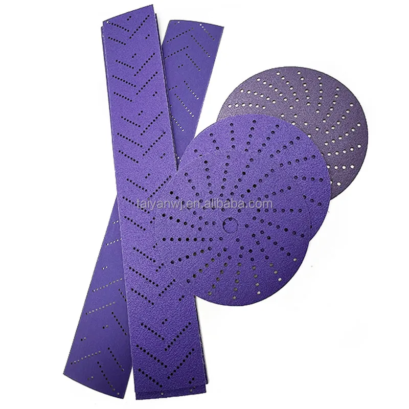 Multi-Hole Pattern Purple Clean Sanding Abrasive Disc High Performance, Long Lasting,
