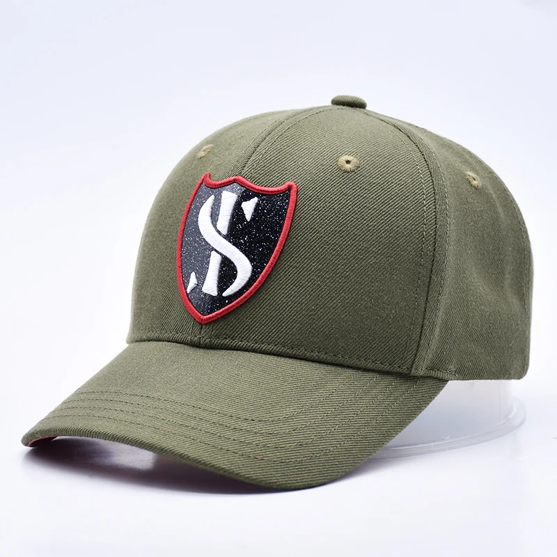 High Quality Cotton Olive Green Baseball Cap Gorras Custom Baseball Hat Embroidered