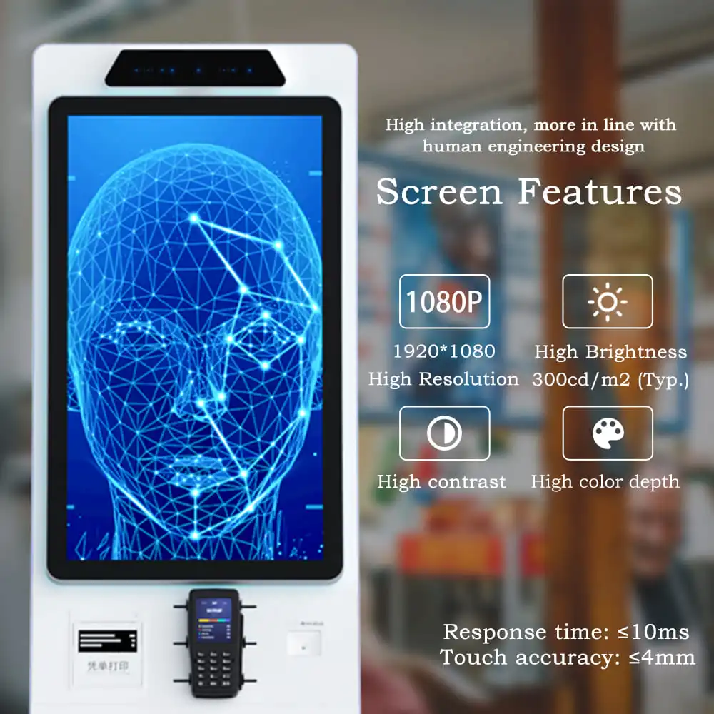 Custom bill acceptor and recycler 32 inch cabinet kiosk casino card reader self service sports and betting kiosk