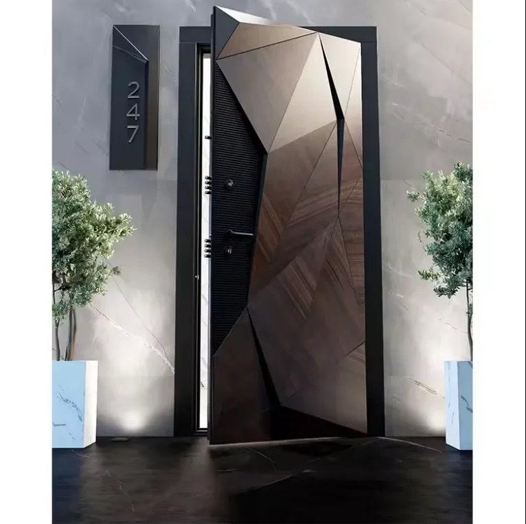 Aluminum Coating Powder Profile Door Commercial Entry Sliding Glass Door Security Doors For Villa