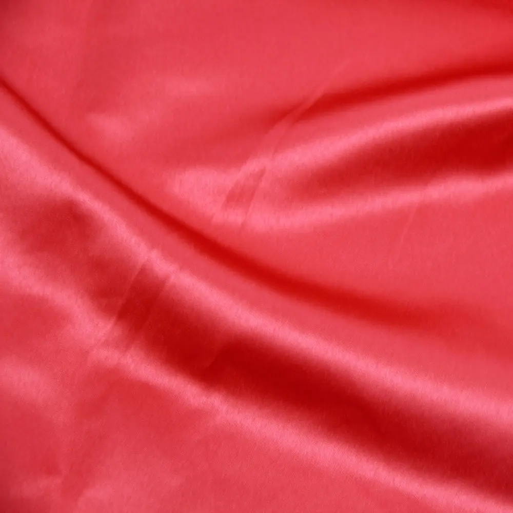 100% polyester cheap red bridal wedding satin fabric shiny thick 160 gsm women dress duchess satin fabric