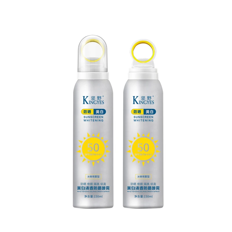 Private Label Hot sales Custom summer waterproof sun protection spf 50 sunscreen skin whitening spray