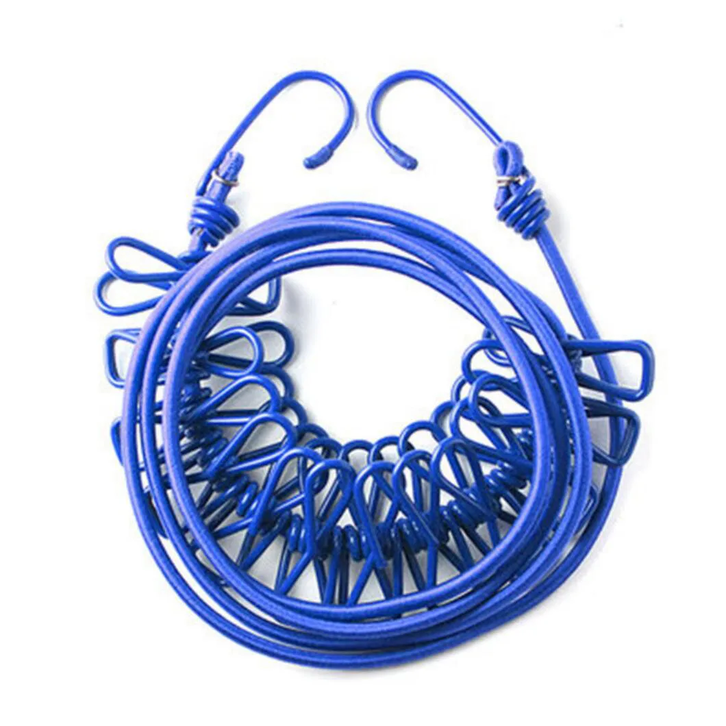 Hiking Camping Non-slip Windproof Cloth Line Laundry Rope Drying Rope Portable  Outdoor travel Clothesline