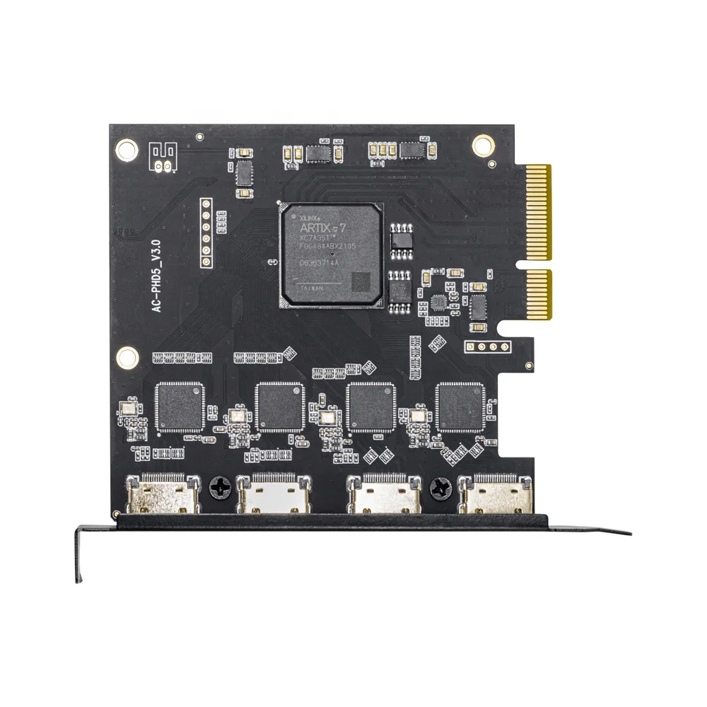 Unisheen UC3540H игра 1080p60 Vmix OBS потокового Win10 Linux 4 канала HDMI Карта видеозахвата коробка PCIe