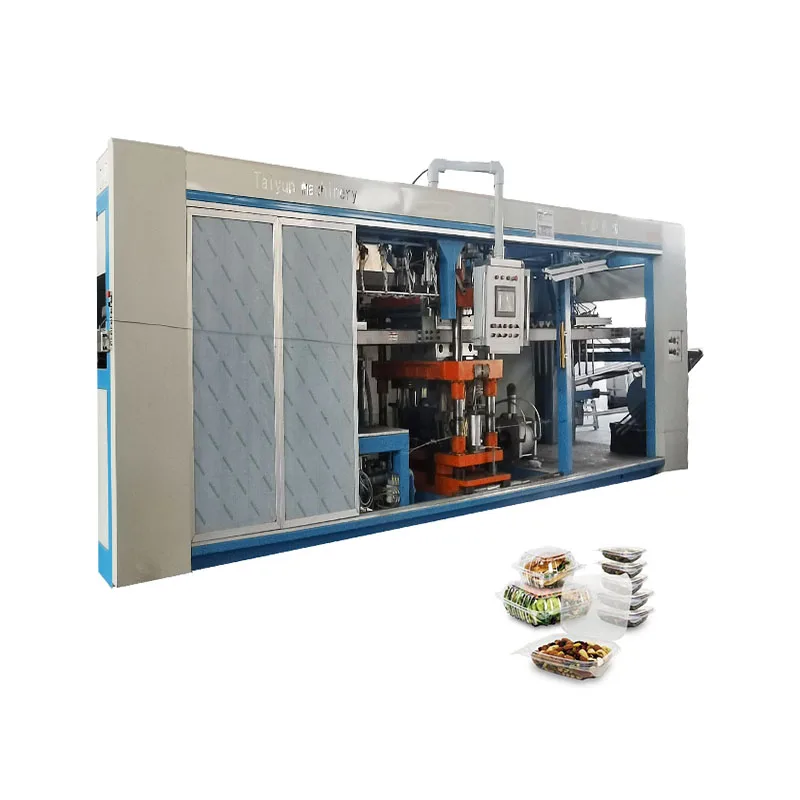 Hot Sell Used Three Stations Plastic Egg Tray  Lunch Box Making Vacuum Forming Machine