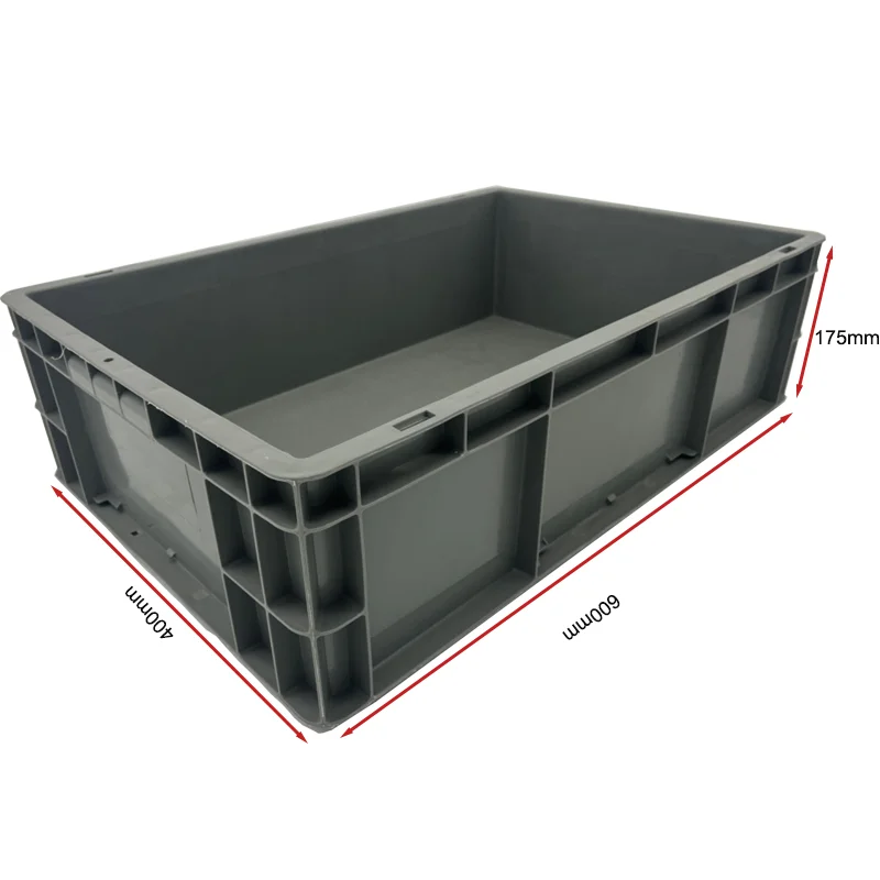 Nestable Recyclable PP Euro Box Logistics Crate Solid Plastic Container for Storage