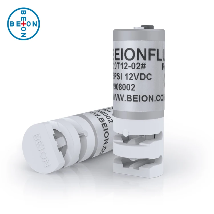 BEION Solenoid Pinch Valve Laboratory Valve Micro Fluid Control Valve Small Size 3-way 12/24VDC 0-15PSI