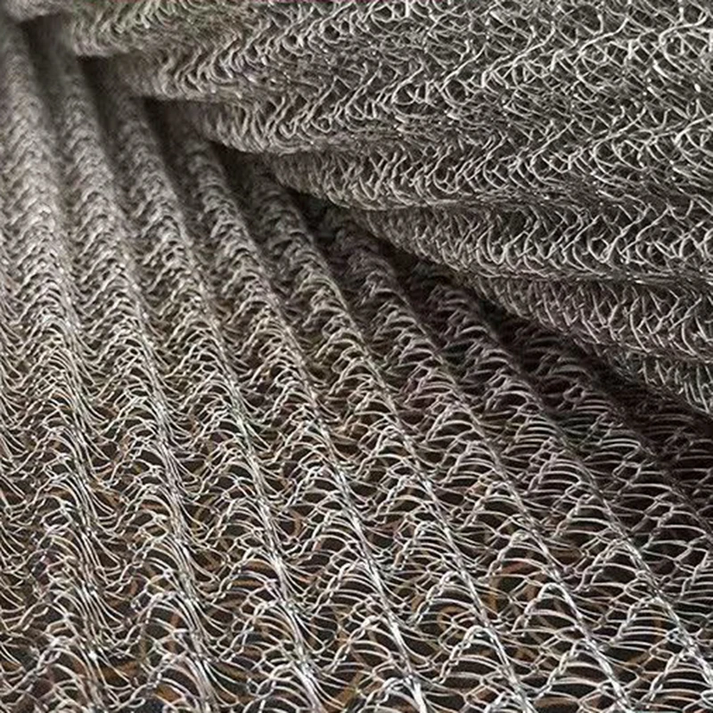 Double Layer Stainless steel knitted gas liquid filter wire mesh for oil-water separation