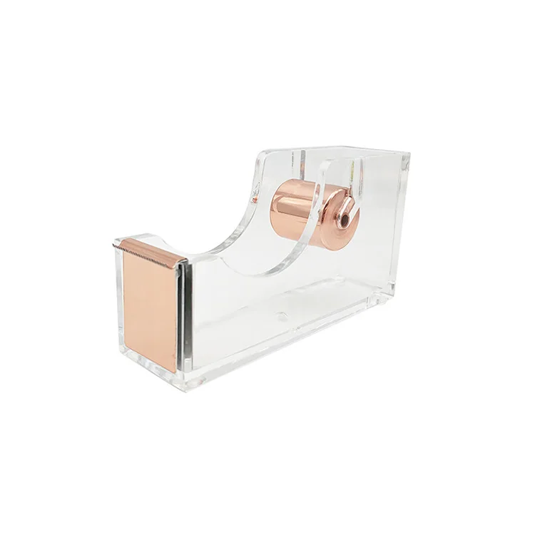 Acrylic Stationery Set Rose Gold Stapler Ball Pen Holder Stationery Gift Set Eco Friendly Stationery Set