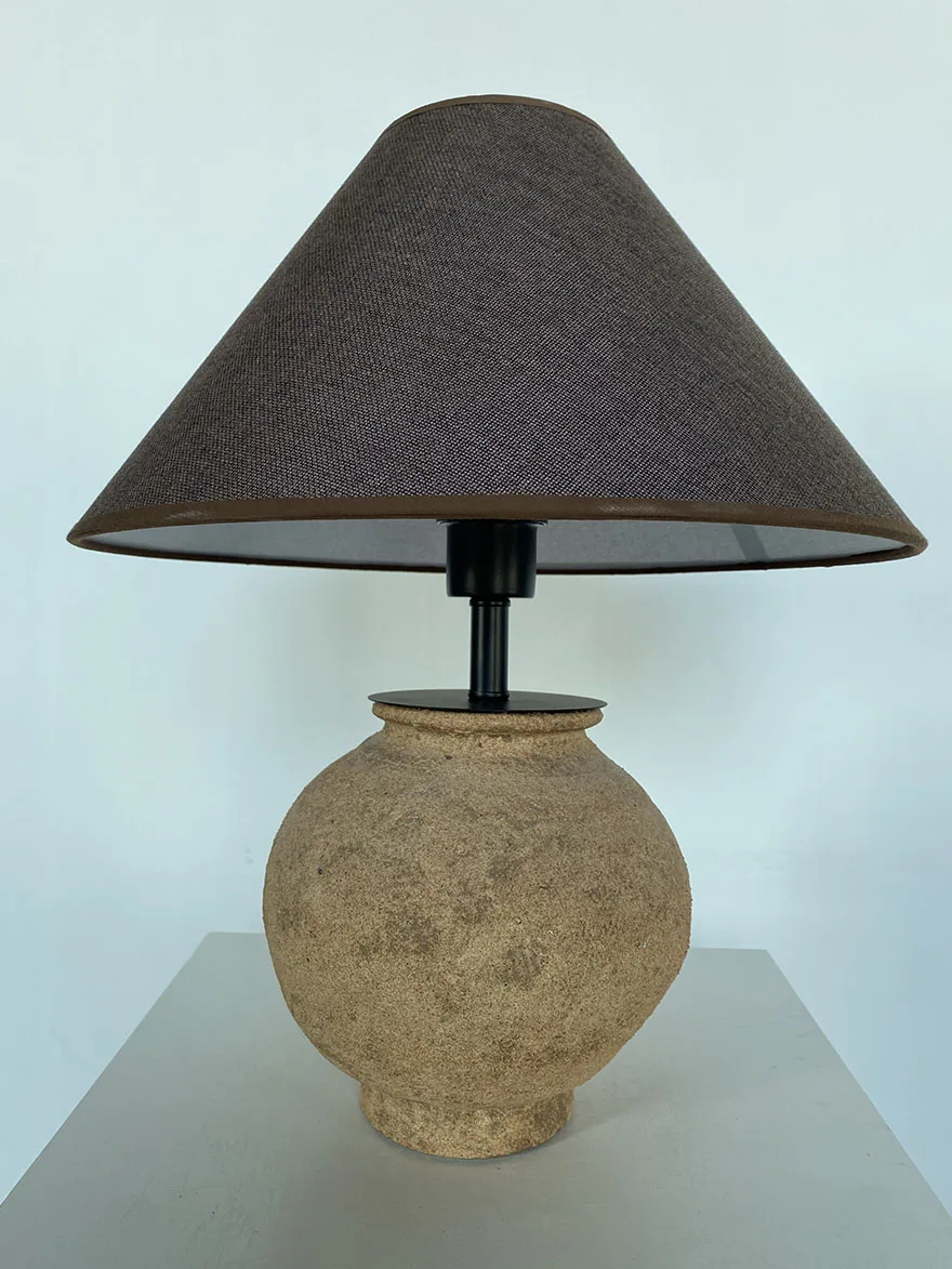 Wabi-sabi Ceramic Table Lamp Bedside Desk Lamp Decoration For Bedroom Light Fixture Japanese-style Table Lamp For Living Room