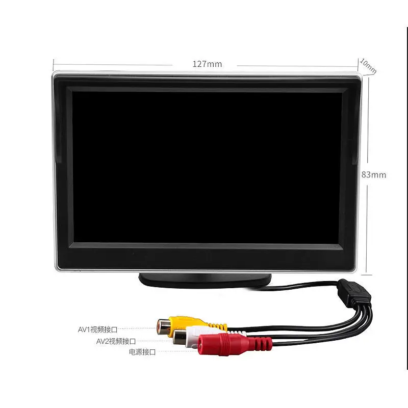 tft car system 5 inch Reversing display motorized lcd car monitor