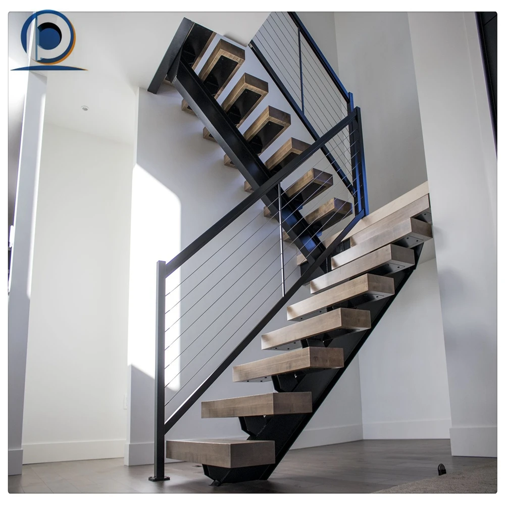 Prima Stairs For Outdoor Smart Step Middle Stringer Single Steel Beam Straight Staircase