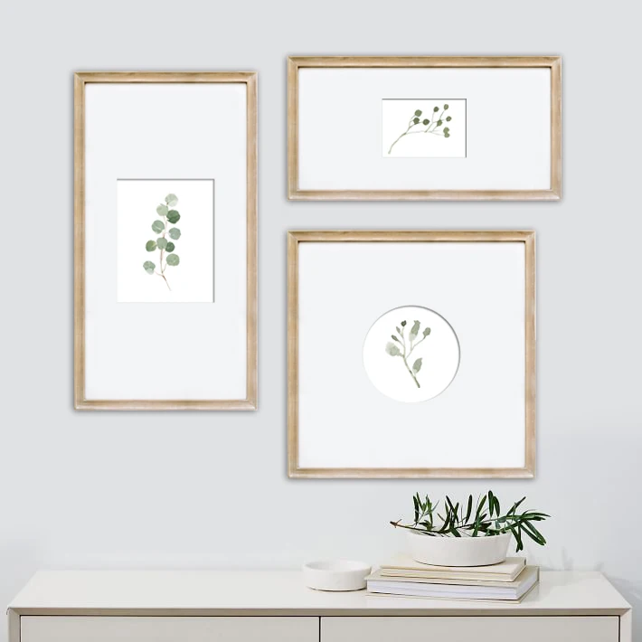 3 opening Rectangular Gallery frame Newborn Baby Handprint And Footprint Kit Wooden Baby Photo Collage Frame