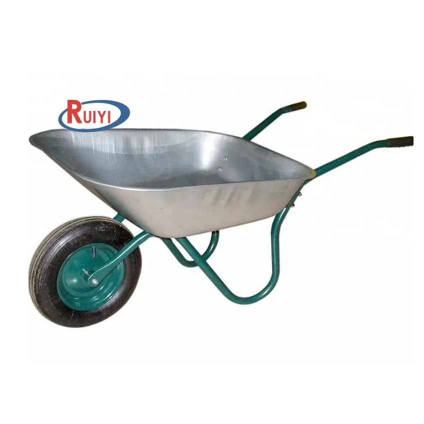 Competitive Wheel barrows Home Garden China lightweight Galvanised Metal Cart with Pneumatic Tyre wheelbarrows