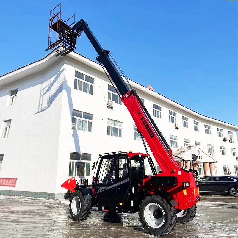 Telescope Forklift Long Arm Forklift Material Handling Telescopic Handlers With Bucket