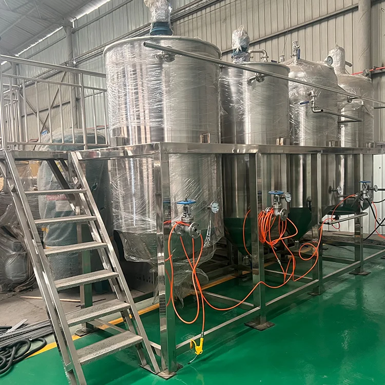 Automatic 1-2t/Day Custom Oil Refinery Machine Seed Roaster Oil Press Filter Making Production Line