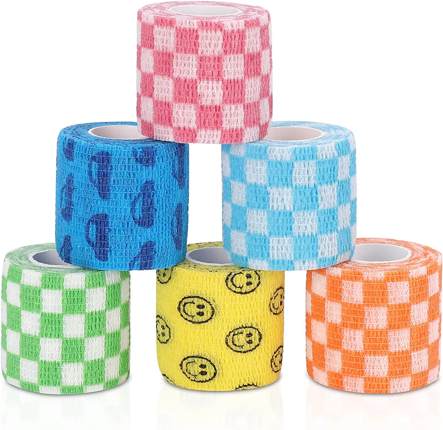 Hot Sell Colorful  2  INCH * 4.5 M Self Adhesive Bandage  Elastic Pressure Sensitive  Cohesive Bandage For Sports Pet First Aid