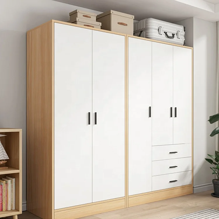 Modern wooden wardrobe bedroom furniture open style storage closet drawer clothes wardrobe cabinet
