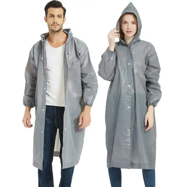 
Bio material LDPE hooded raincoat 