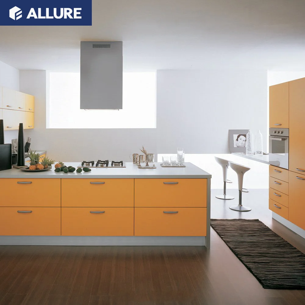 Allure hong kong plastic pantry red metal kitchen cabinets supplier with high gloss vinyl wrap doors