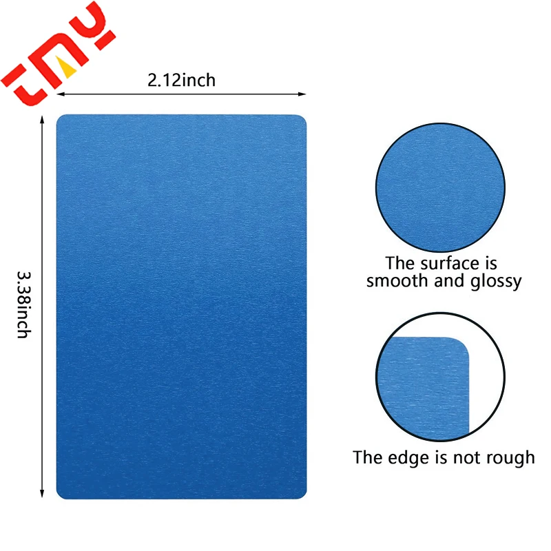 Cheap Price Wholesale Blank 0.8Mm Thick Anodized Aluminum Business Card With Laser Engraving