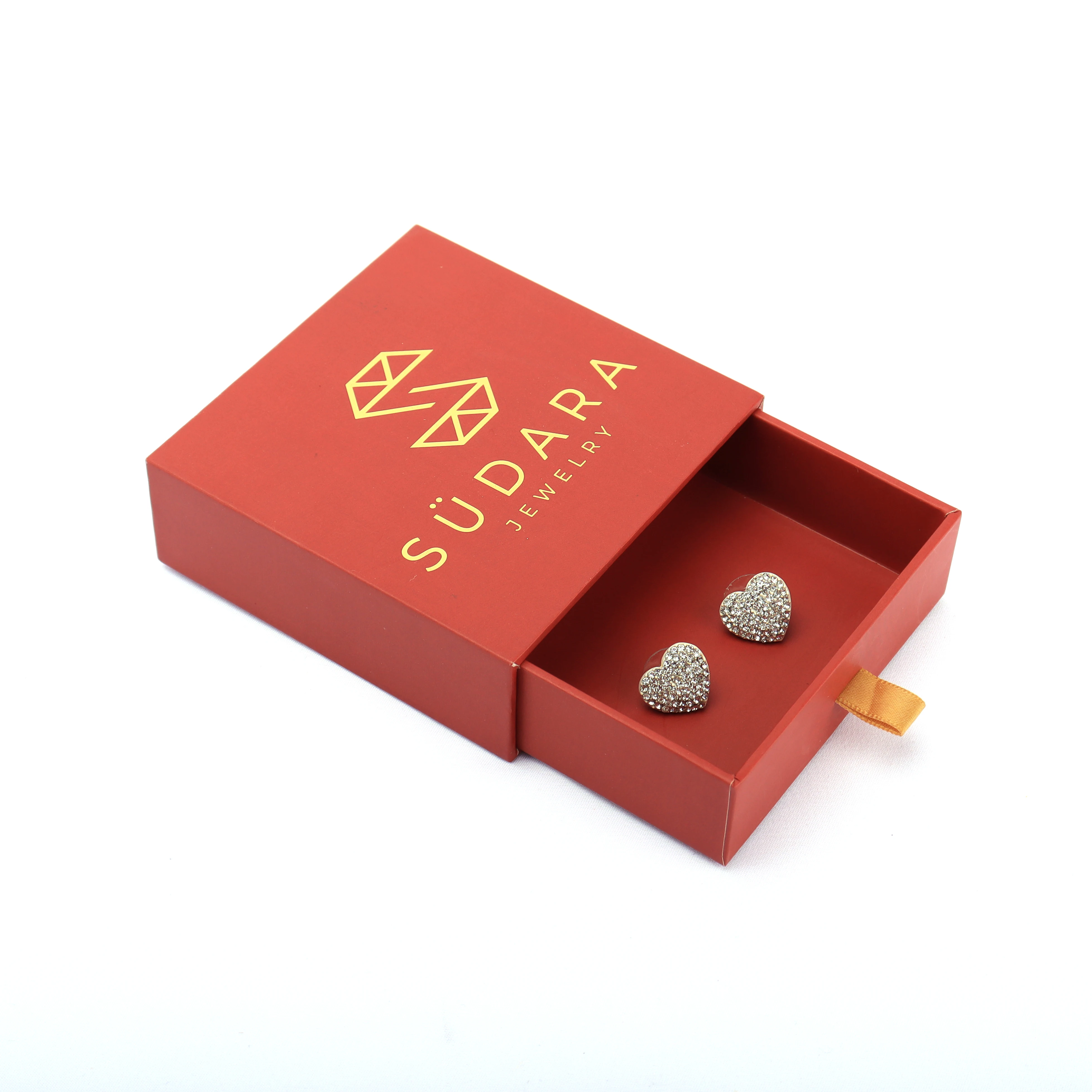 Brivote custom design logo pink jewelry drawer shipping box pull out ecologic big size packaging recycled jewelry gift paper box