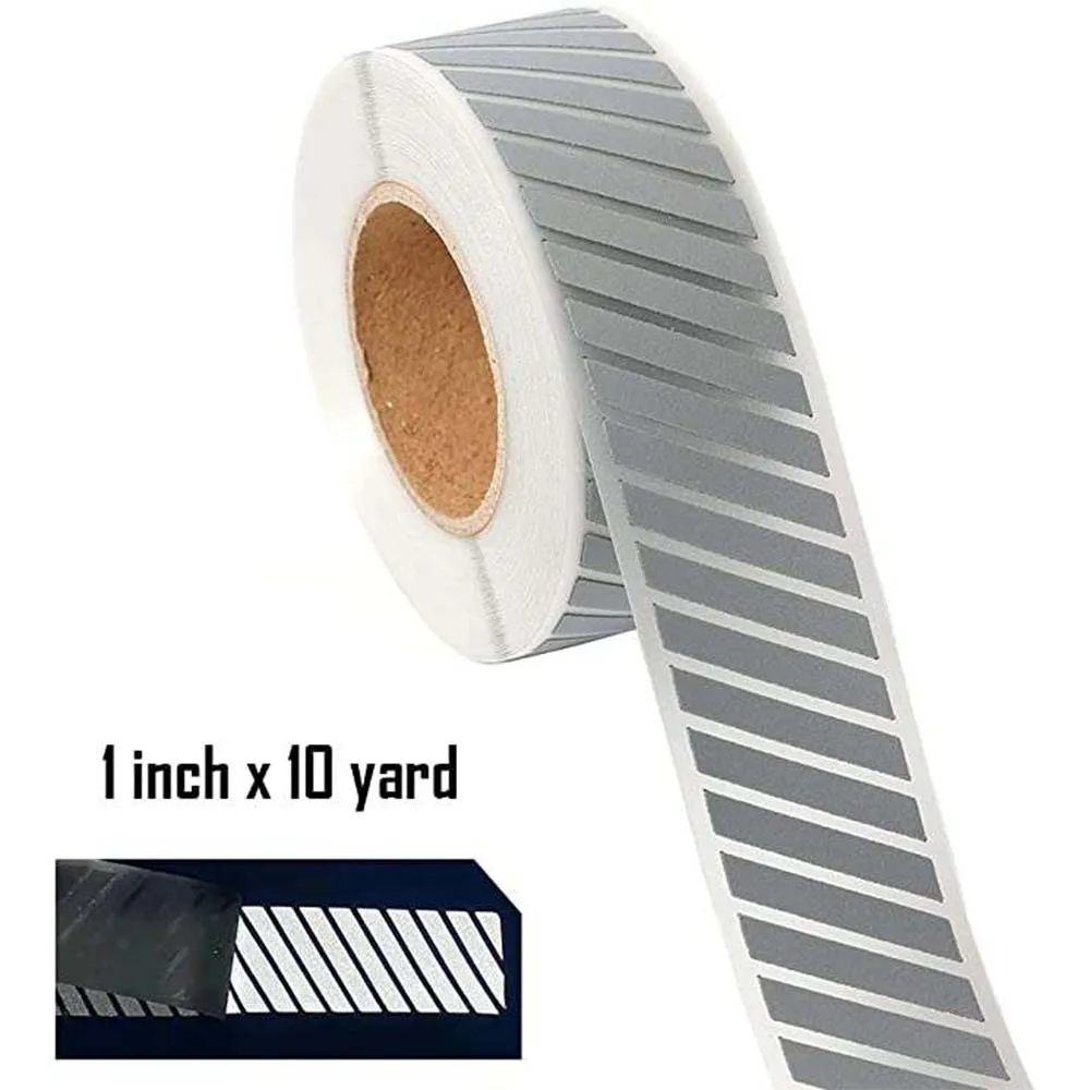 1M*50M PES Material Customized Iron On Silver Visibility Reflective LOGO Heat Transfer Vinyl Roll