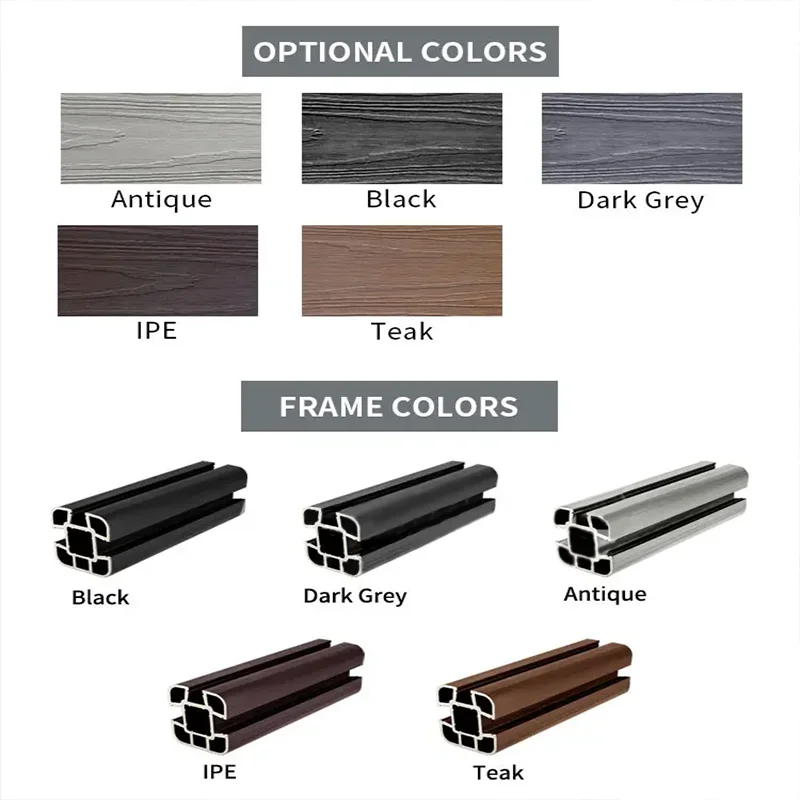 Composite wooden wpc yard slat fencing wood plastic privacy villa screen fence panel