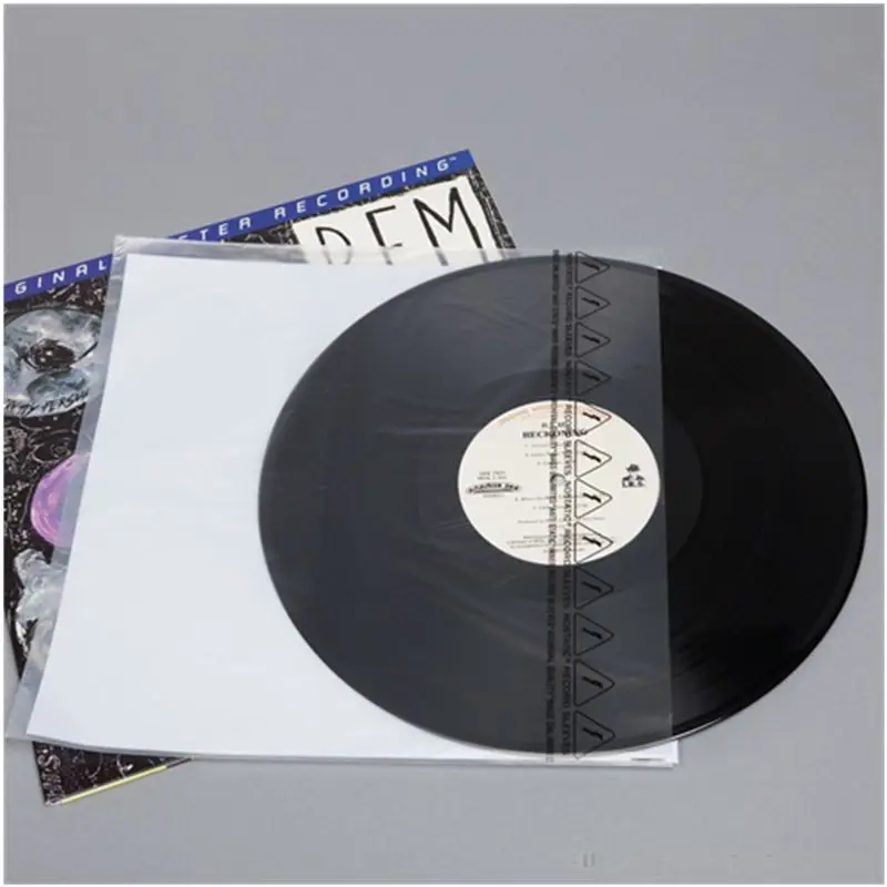 Пластиковый пакет для рисовой бумаги, вкладыш с отверстием, антистатический, для виниловых записей, с внутренними вкладышами для альбома 12 дюймов