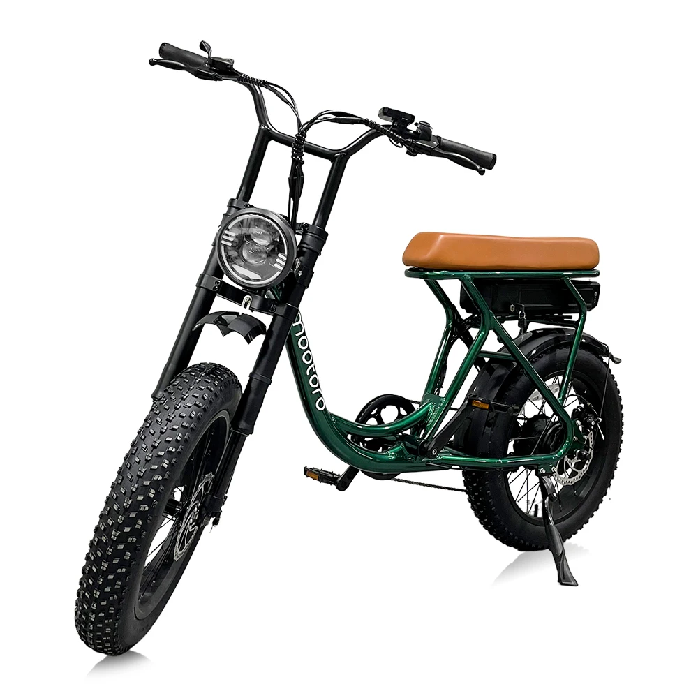 Step Through Electric City Bike For Women Retro Fat Electric Bicycle
