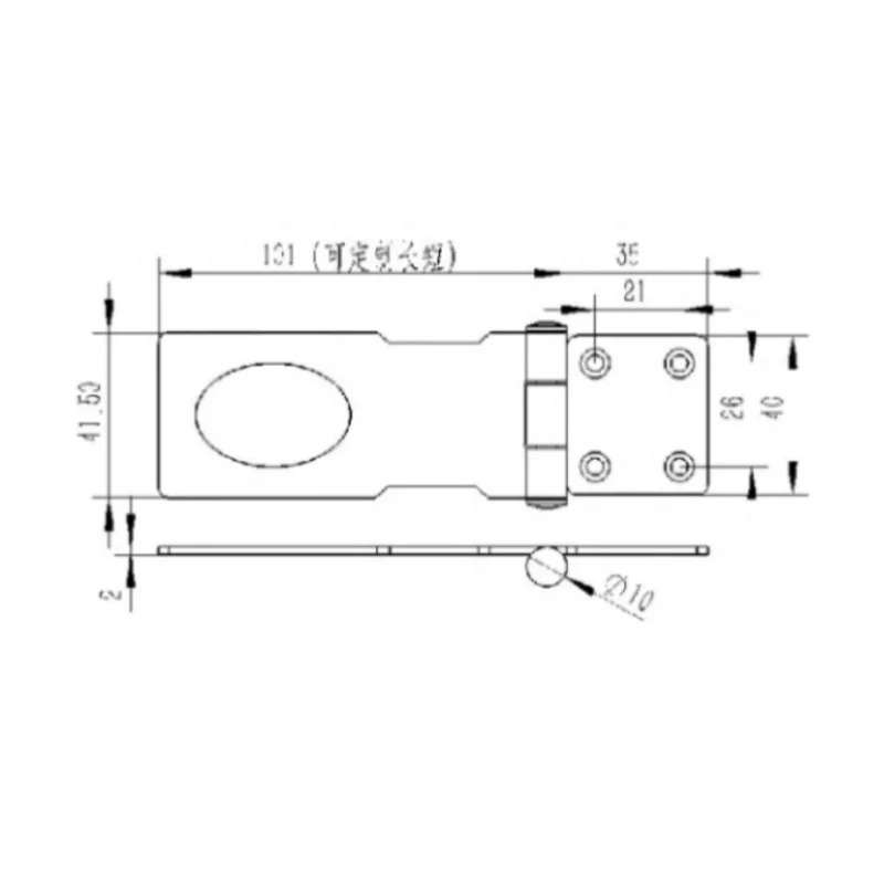 Zinc Alloy Safety Door Lock Latch Bolt Clasp Hasp for Door and Furniture Security