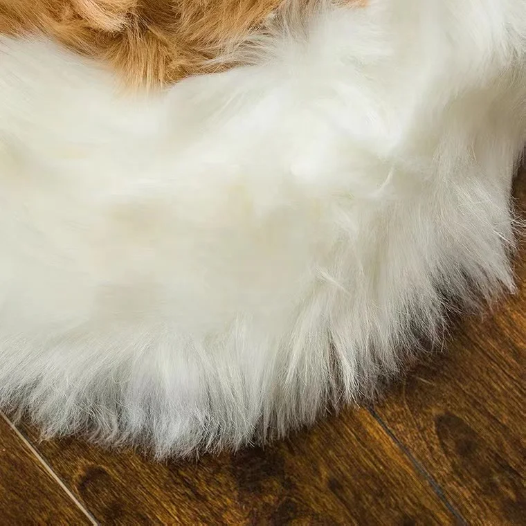 Faux fur rug fluffy ultra soft area rugs Flower shaped carpet