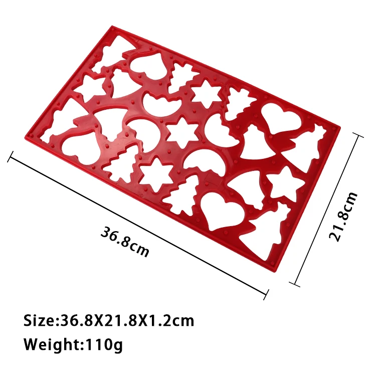 New design DIY baking cake craft bakery pastry tools cookie polygraphic shapes baking plastic biscuit mold