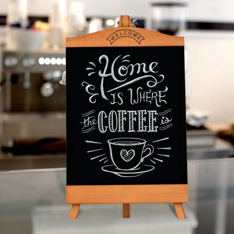Solid Pine Wood Outdoor Sign Standing Chalkboard a frame chalkboard