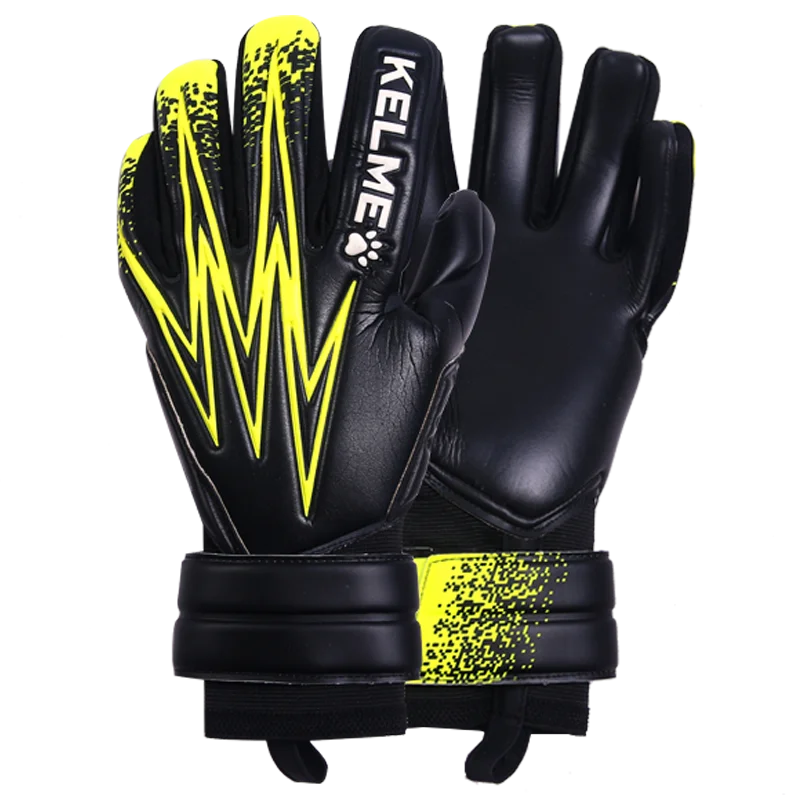Индивидуальные мужские тренировочные футбольные перчатки KELME для клубной команды, профессиональные футбольные полиуретановые латексные тренировочные лагерные футбольные перчатки вратаря