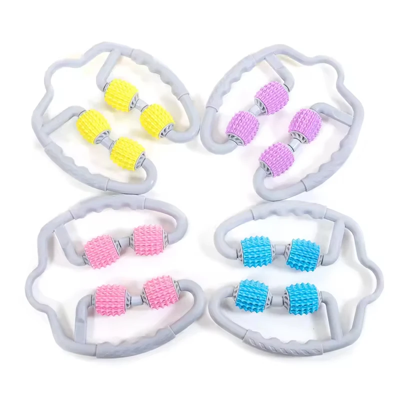 Keepeak Myofascial Roller Stick Circular Stovepipe Massager Roller Ball Leg Clamp Leg Foam Shaft Roller Fitness Muscle Relaxatio