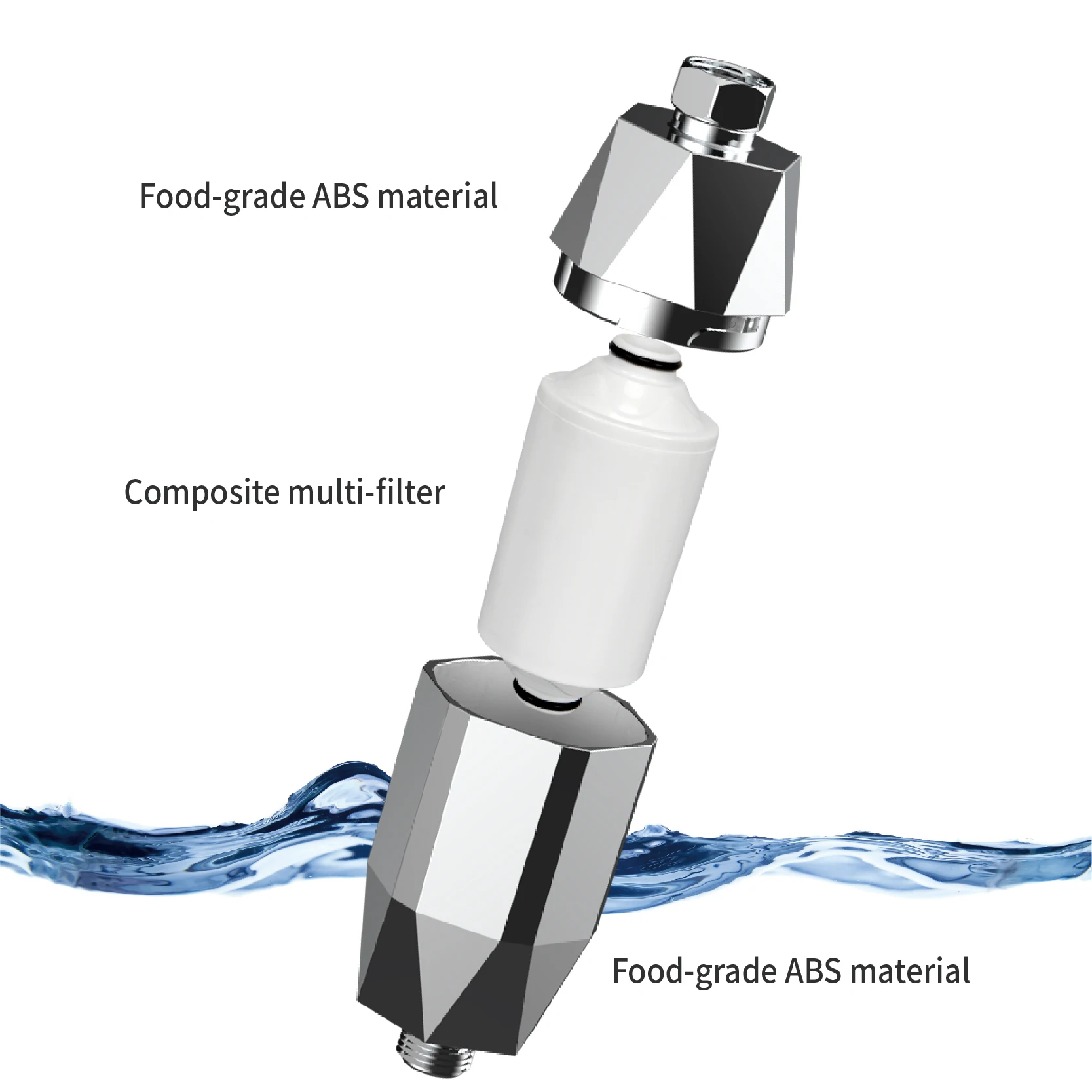 sediment particles removal put some cartridge calcium sulfate shower filter