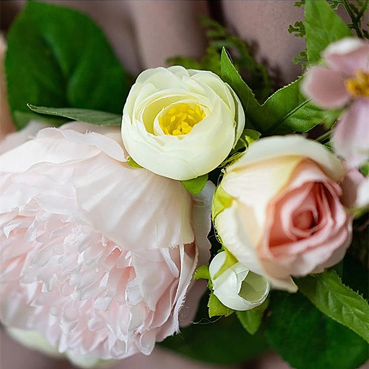 New arrival flower wreath ring hoop bouquet party home decoeative hanging wedding rose flower garland