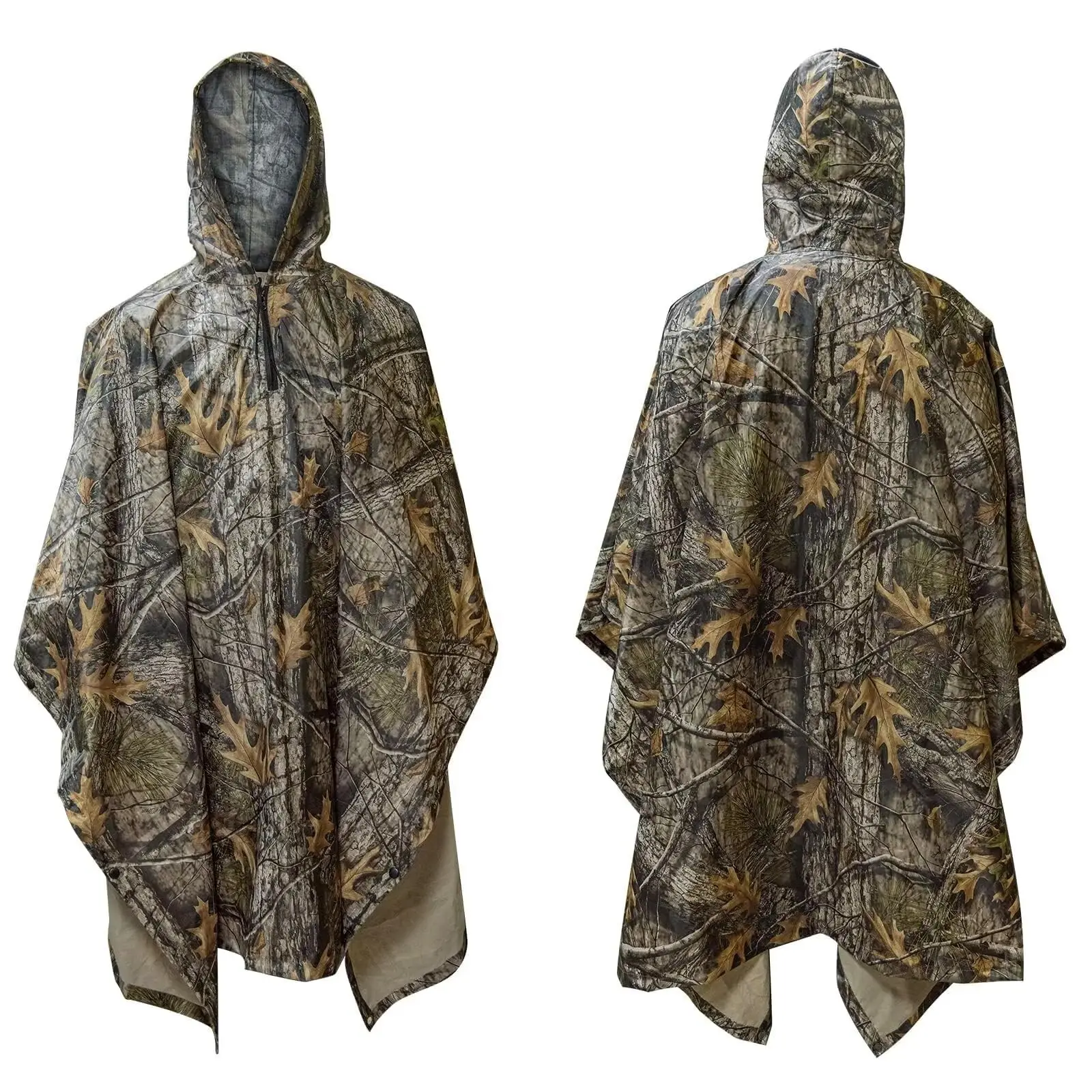 China supplied outdoors Reuse comfort Portable durable camouflage waterproof raincoat