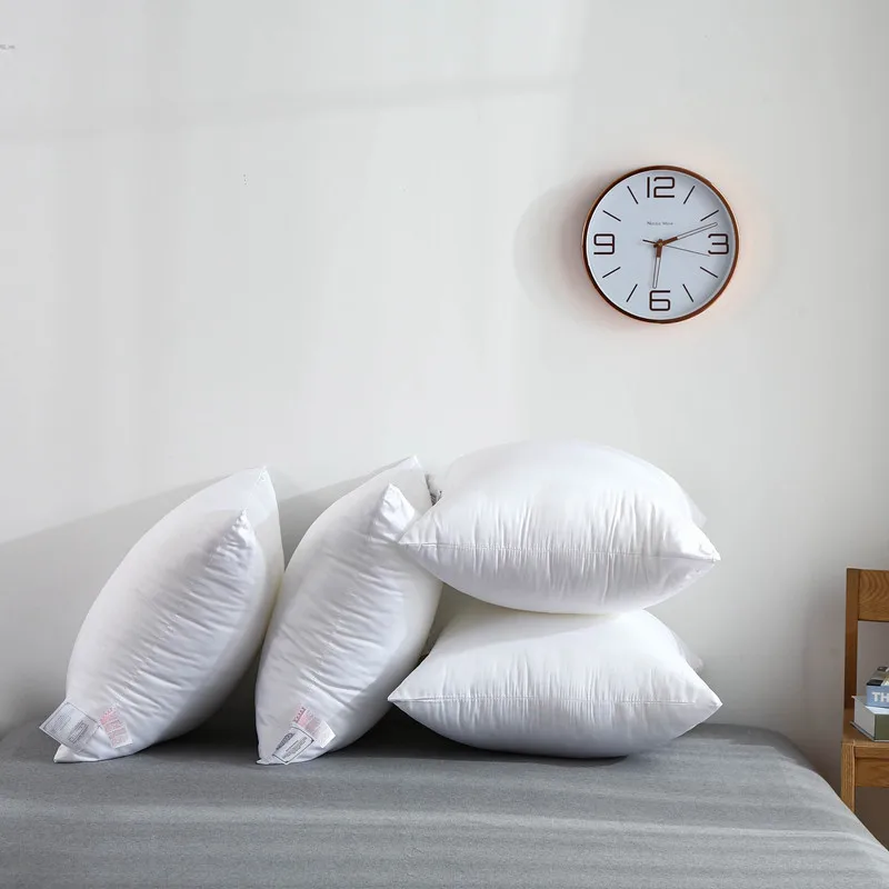Wholesale 100% Polyester throw pillow Insert Square Decorative Pillows microfiber bolster pillow inserts