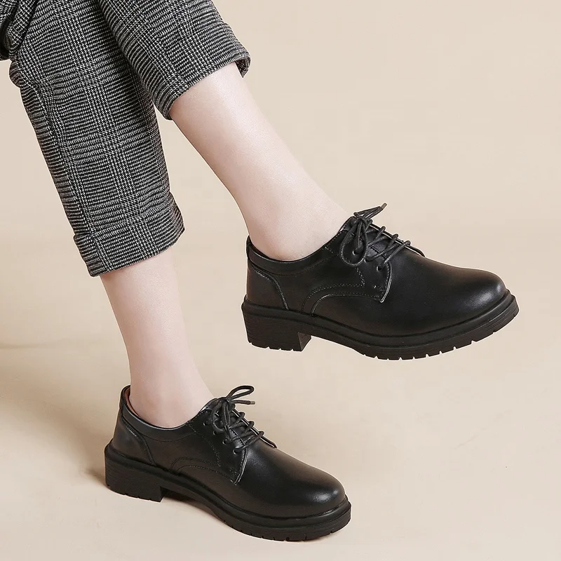 British style small leather shoes retro outdoor casual shoes women students fashion leather shoes