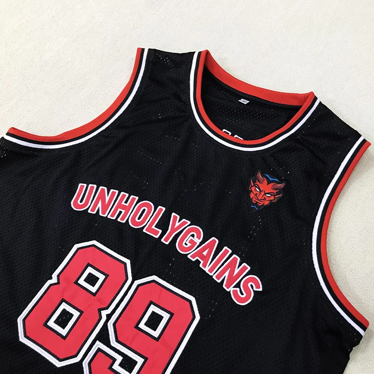 Custom Team Basketball Jersey Sublimation Mesh Fabric Embroidery Logo Name Basketball Shirts