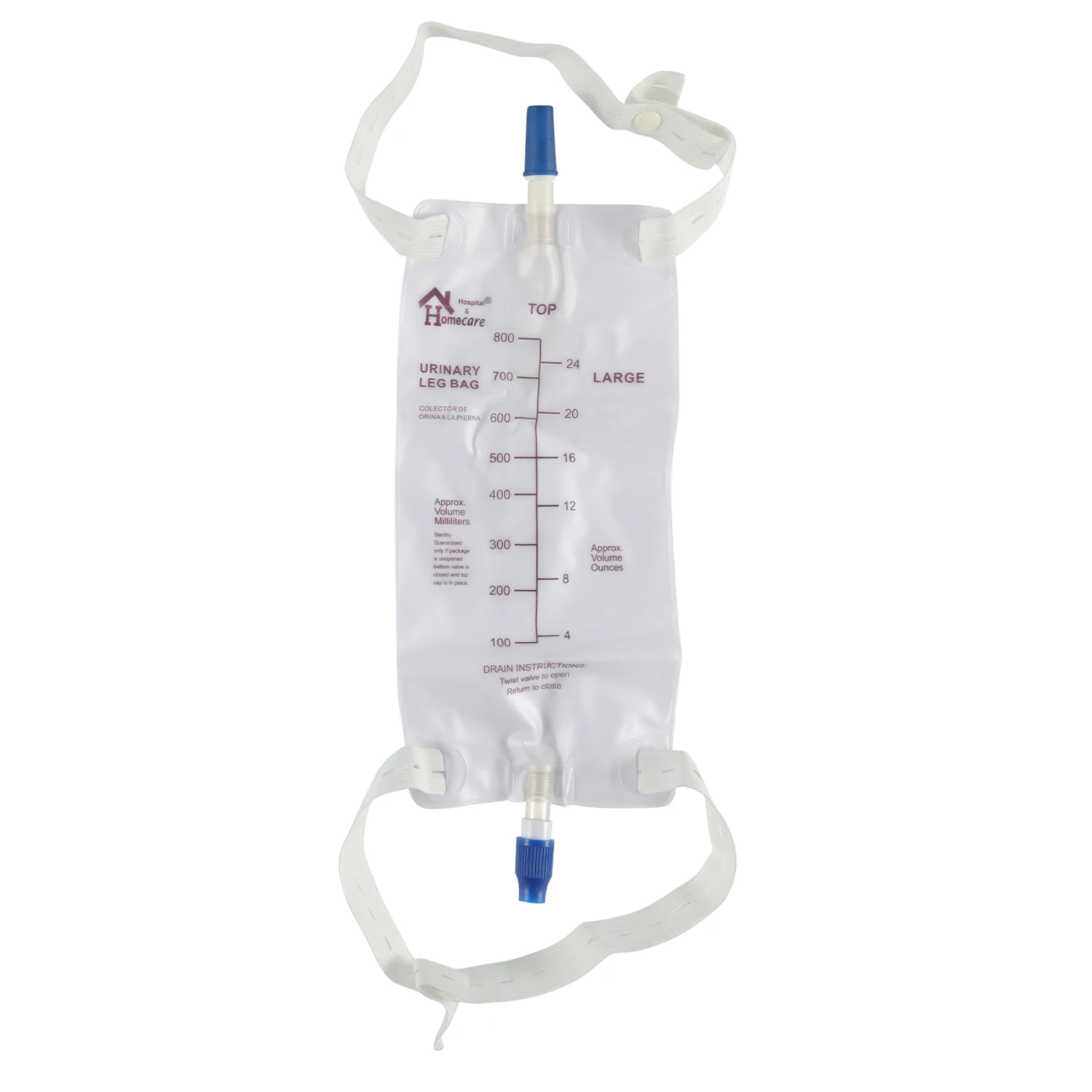 Health care medical 800ml or customized male PVC urine bag for hospital