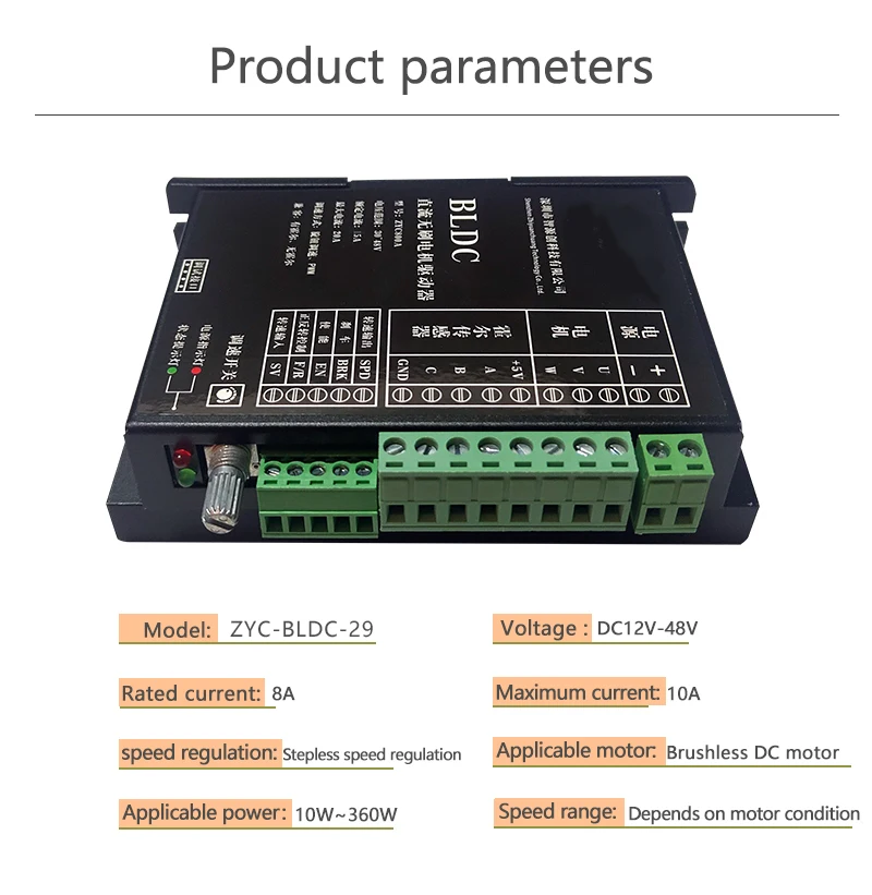 Высокоточный DC12V-48V бесщеточный контроллер двигателя с настраиваемым PCBA для повышения производительности