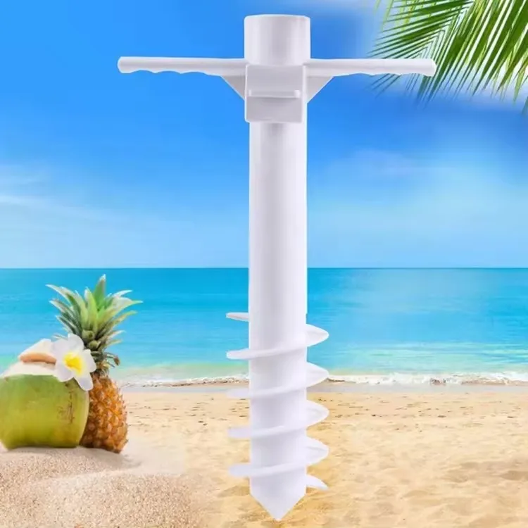 Maximum Range Outdoor Plastic Screws Patio Beach Rod Base Holder Umbrella Ground Sand Anchor