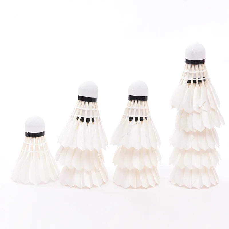 Customization Badminton White Goose Feather Shuttlecock Balls Firm High Quality Outdoors Balls for Training